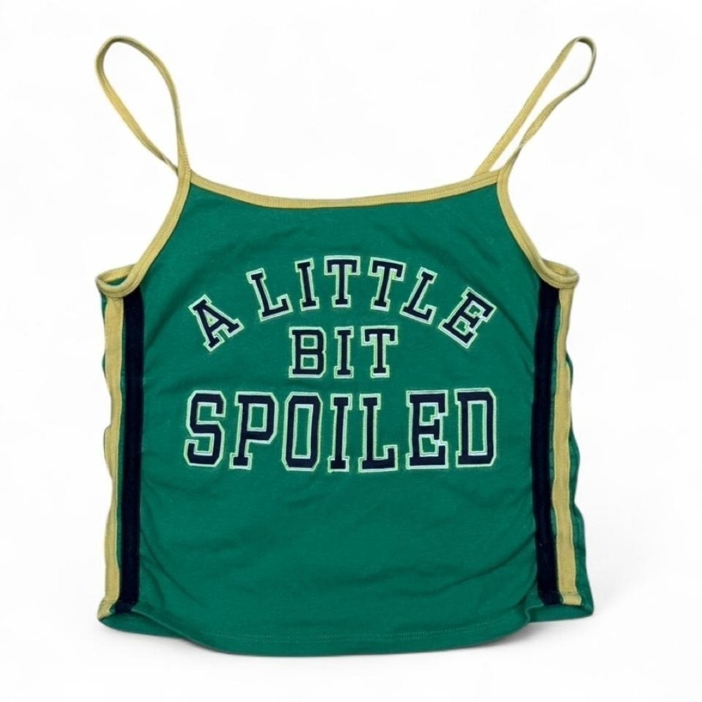 Forever 21 green "A Little Bit Spoiled" tank top  Size Medium